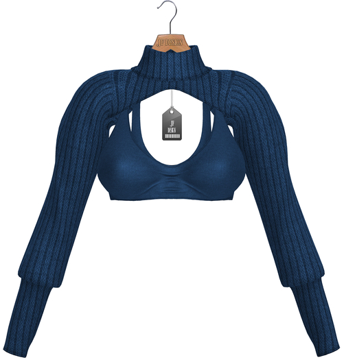 JF Design - Stella Cropped Top - DarkBlue