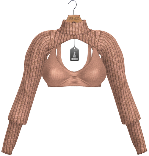 JF Design - Stella Cropped Top - LightSalmon