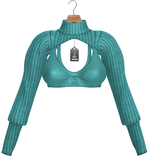 JF Design - Stella Cropped Top - Turquoise