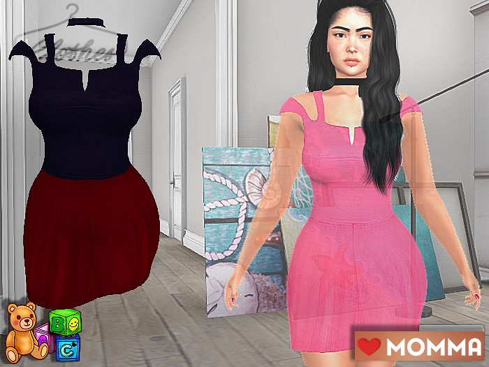 ABC Statement Dress - Two Red