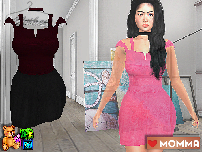 ABC Statement Dress - Two Black