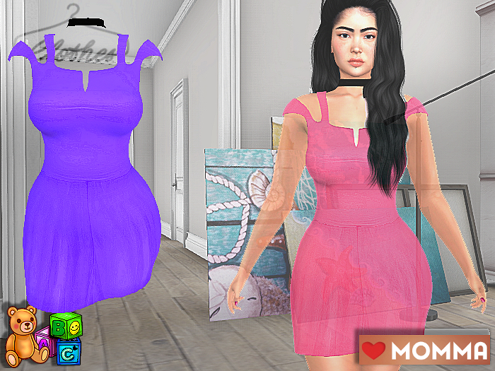 ABC Statement Dress - Purple