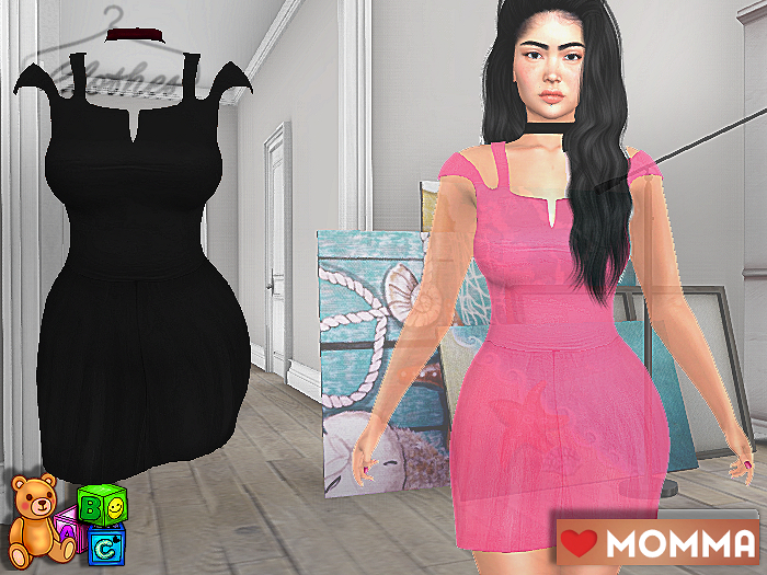 ABC Statement Dress - Block Black