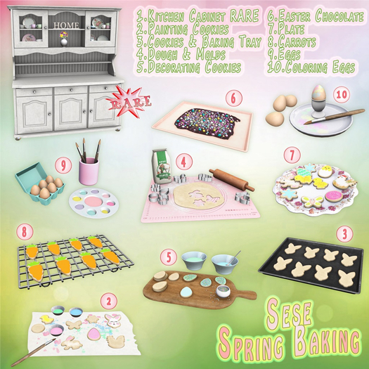 1.Sese - Spring Baking - Kitchen Cabinet RARE