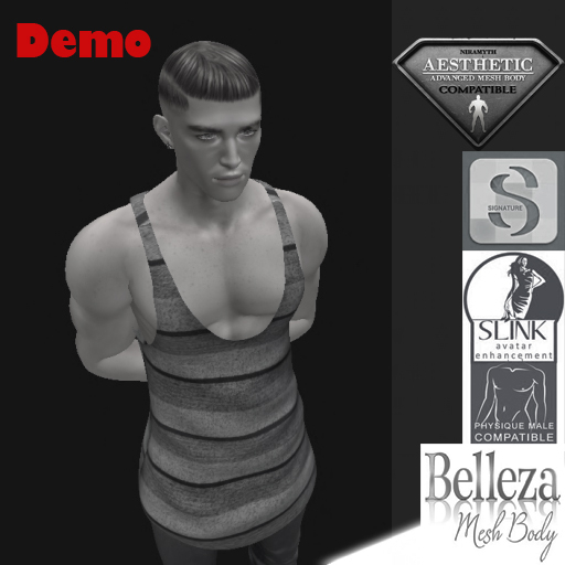 BLUE Tank top DEMO Signature Slink Aesthetic Belleza