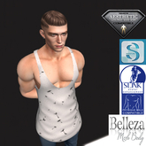 BLUE Tank top White Signature Slink Aesthetic Belleza