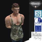 BLUE Tank top Camo Green Signature Slink Aesthetic Belleza