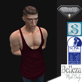 BLUE Tank top Burgundy  Signature Slink Aesthetic Belleza