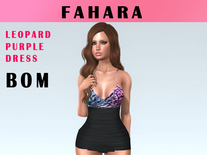 [FAHARA] Dress Leopard Purple Pink