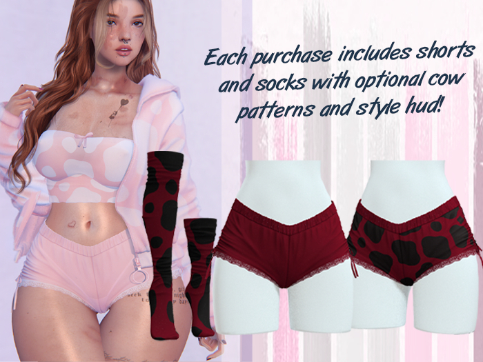 Lunar - Mumu Shorts & Socks - Raspberry Red