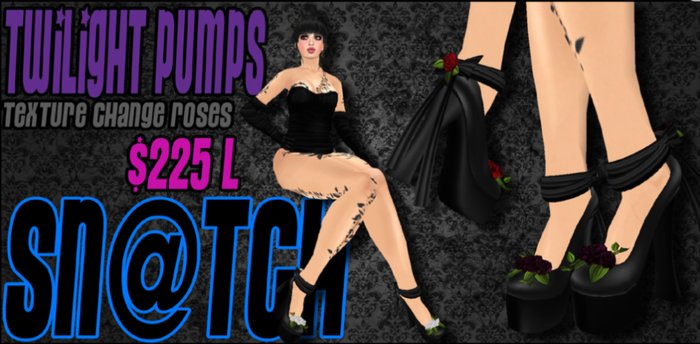 :::Sn@tch Twilight Gothic Pumps:::