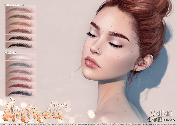WarPaint* Anthea brows - Lelutka Evo/EvoX [wilds] - HD Appliers + BoM