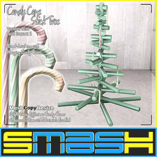 SMASH - Candy Cane Stick-Tree (Mint)