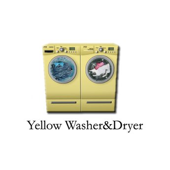 Second Life Marketplace Ptf Washer Dryer Yellow Touch For On Ptf Washer Dryer Yellow
