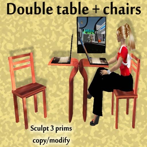DOUBLE TABLE & CHAIRS FP 