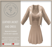 Leather Jacket and Dress Nude