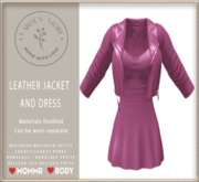 Leather Jacket and Dress Pink
