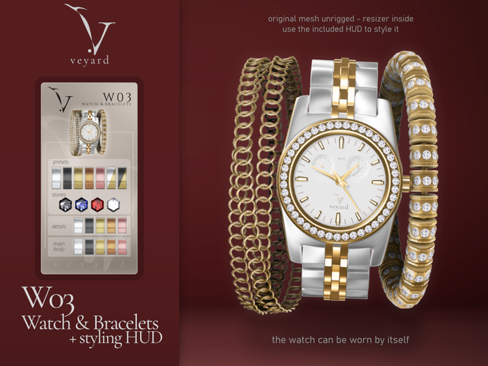 veyard W03 watch & bracelets - unisex