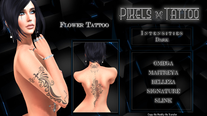 PIXELS CREATION - Flower TATTOO