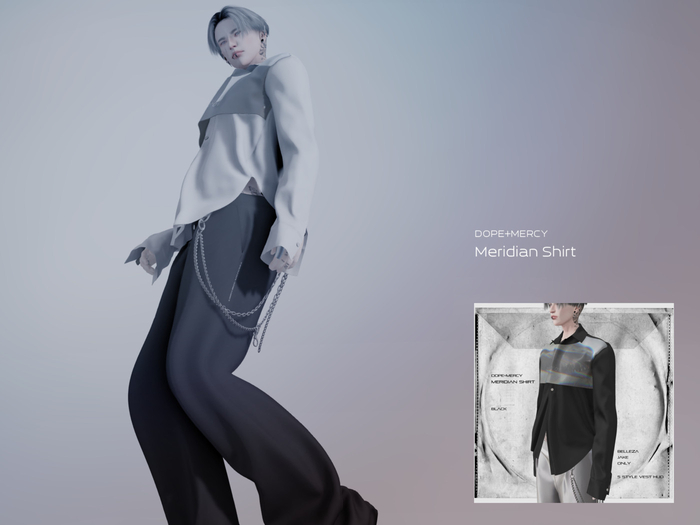 [Dope+Mercy] Meridian Shirt_Black