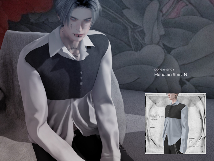 [Dope+Mercy] Meridian Shirt N_Blue