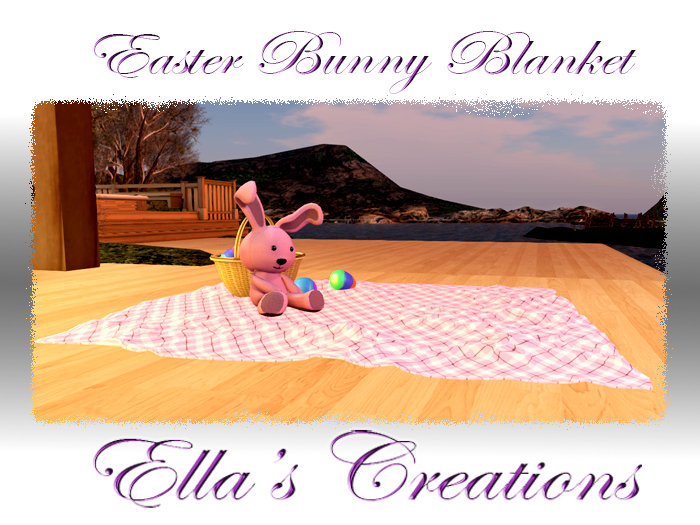 EC Easter Bunny and basket Blanket Scene