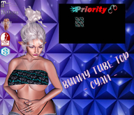 Priority - Bunny Tube Top (Cyan)