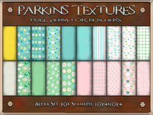 Parkins Textures - Alexa Set - 20x Full Perm Seamless 1024x1024 - Fabric, Clothing, Floral, Cloth, Furnishing, Flower