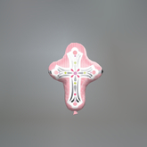 Pink Cross Mesh Tip Jar