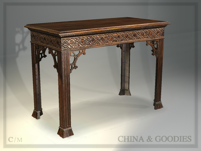 George III Mahogany Console -C&G-