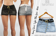 Avery Skirt Light Blue Jean -Denim - Maitreya, Lara Petite, Belleza Freya, Legacy - FashionNatic