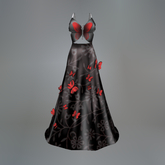 Gothic Butterfly Meadow Slink Dress