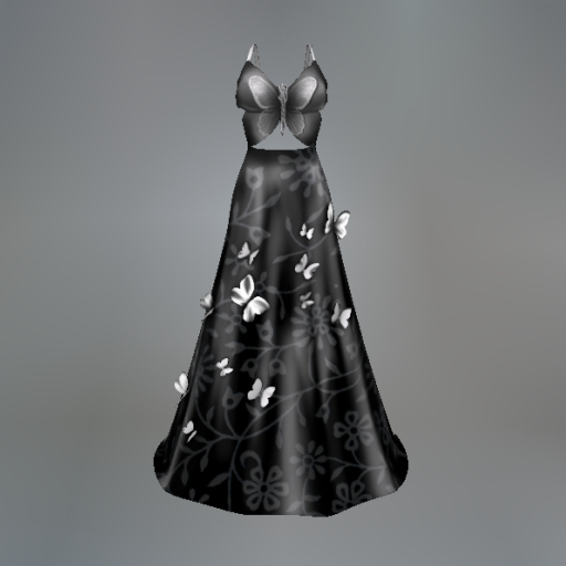 Ghost Butterfly Meadow Slink Dress