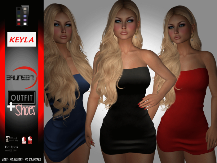 Brunsen Couture - Keyla Sexy Outfit FATPACK + Shoes