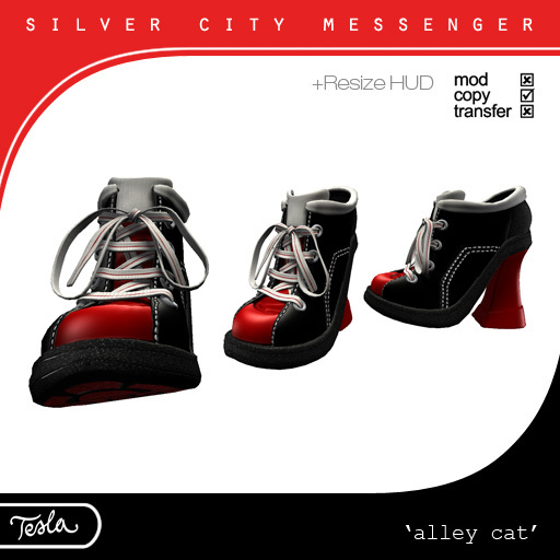 - TESLA -  MESSENGER Heels *Alley Cat*