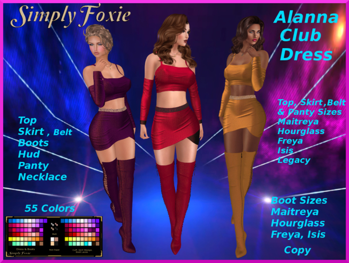 Alanna Club Dress With Hud (Boxed)