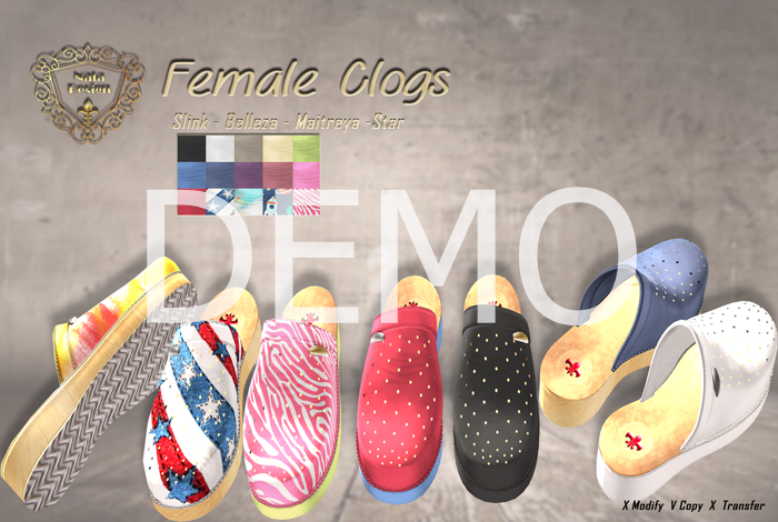 DEMO - Nala Design - Female Clogs -  Mesh Bodies
