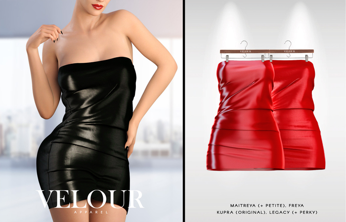 VELOUR APPAREL: "Suzane" Dress (Red)