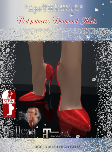 Red Princess Diamond Heels