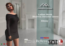 *HH* Ladies Mesh Sharron Sweater Dress Ebony