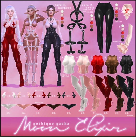 Moon Elixir - Gothique - 12 - Lara - Red Pasties