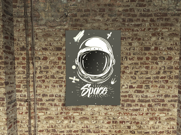 [BOY] POSTER - GREY SPACEMAN