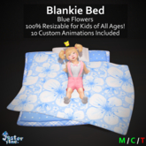 [Jester Inc.] Blue Flowers Blankie Bed!
