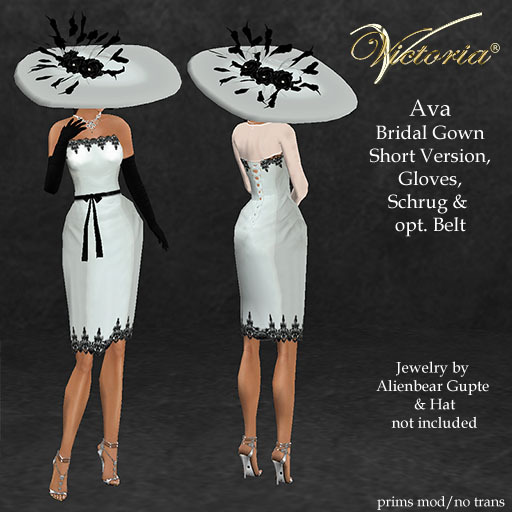 VictoriaV - Ava Bridal Gown Short DEMO