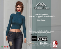 *HH* Ladies Mesh Nora Cropped Turtleneck Matisse