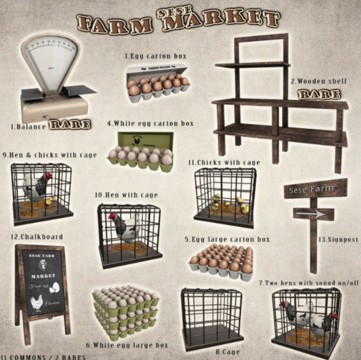 7.Sese - Farm Market - Two hens with sound on/off
