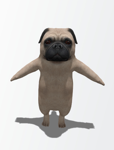 Carlino Pug Mesh Avatar
