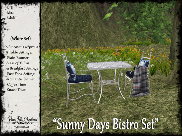 ~PPC~ Sunny Days Bistro Table WH  