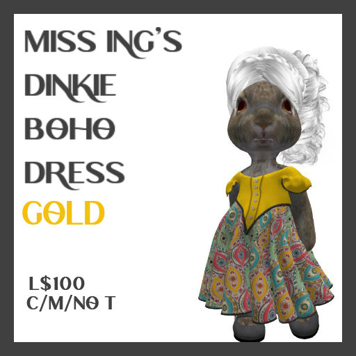 Miss Ing's Dinkie Circular Dress Set Boho Gold