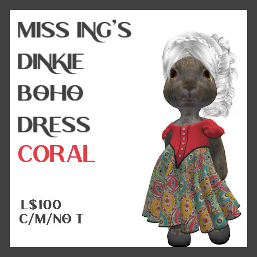 Miss Ing's Dinkie Circular Dress Set Boho Coral